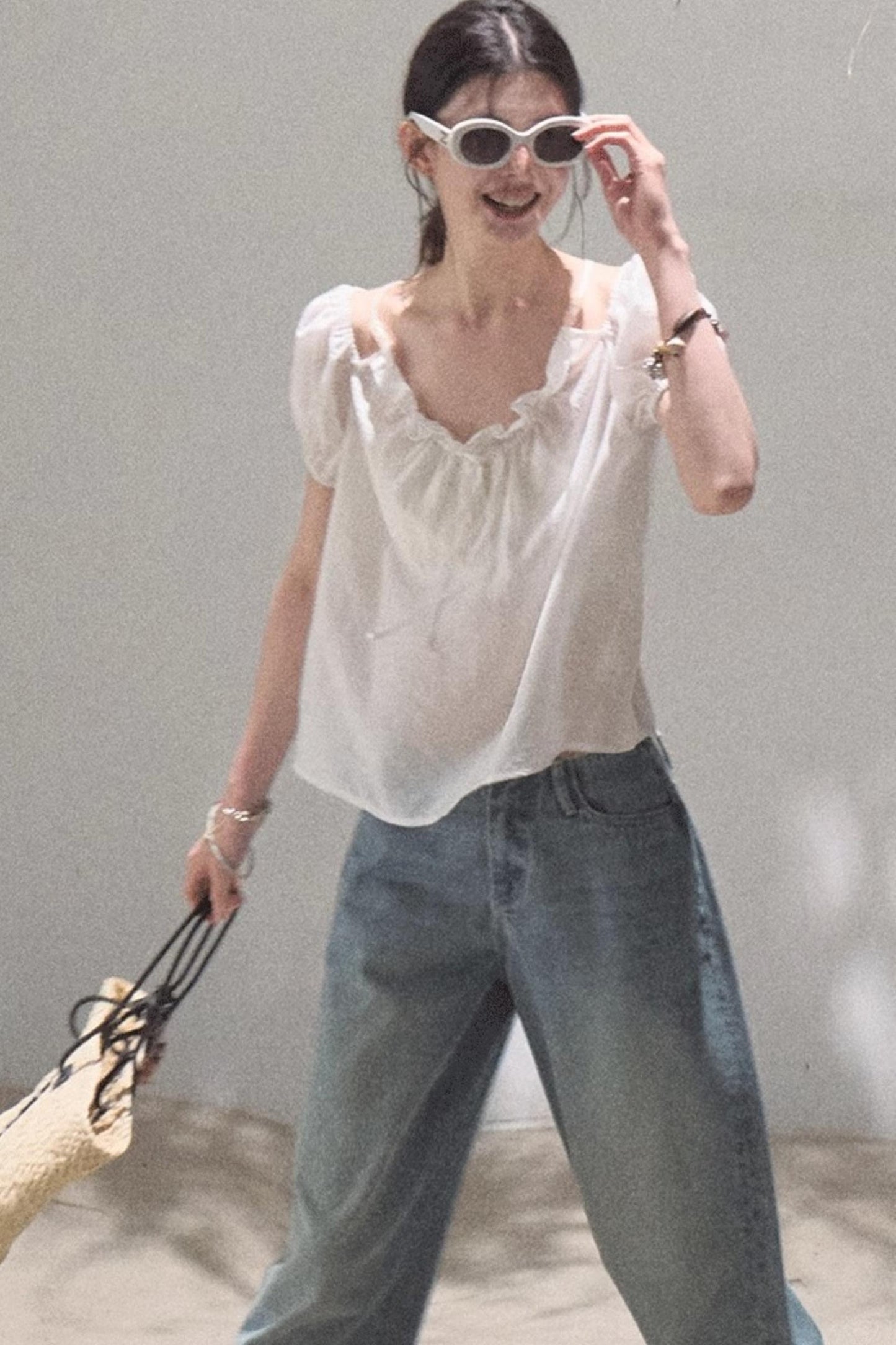 Summer Breeze Bubble Sleeve Top