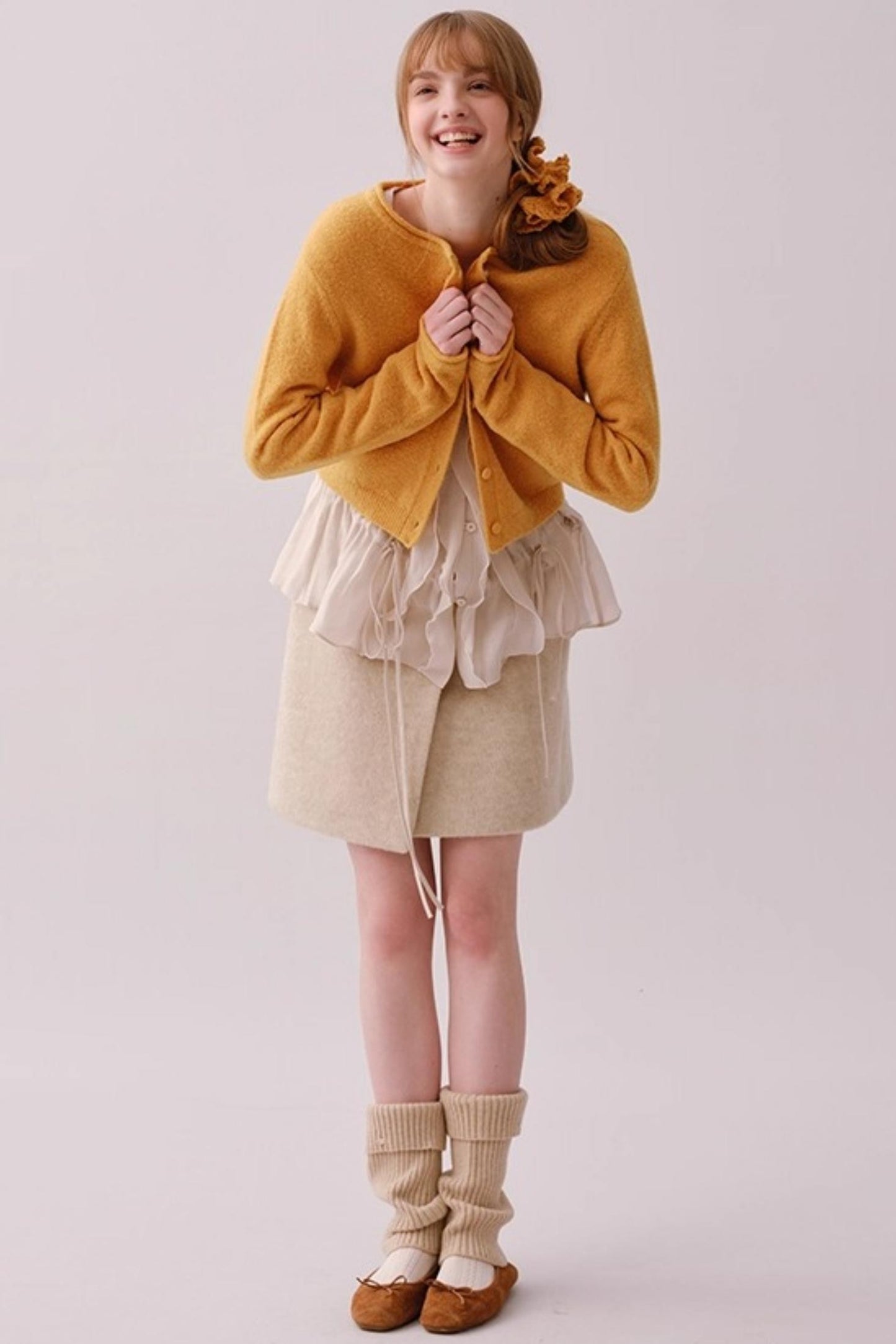 Heavy Wool Diagonal Skirt