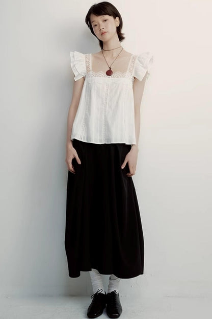 Elegant Black Lantern Skirt