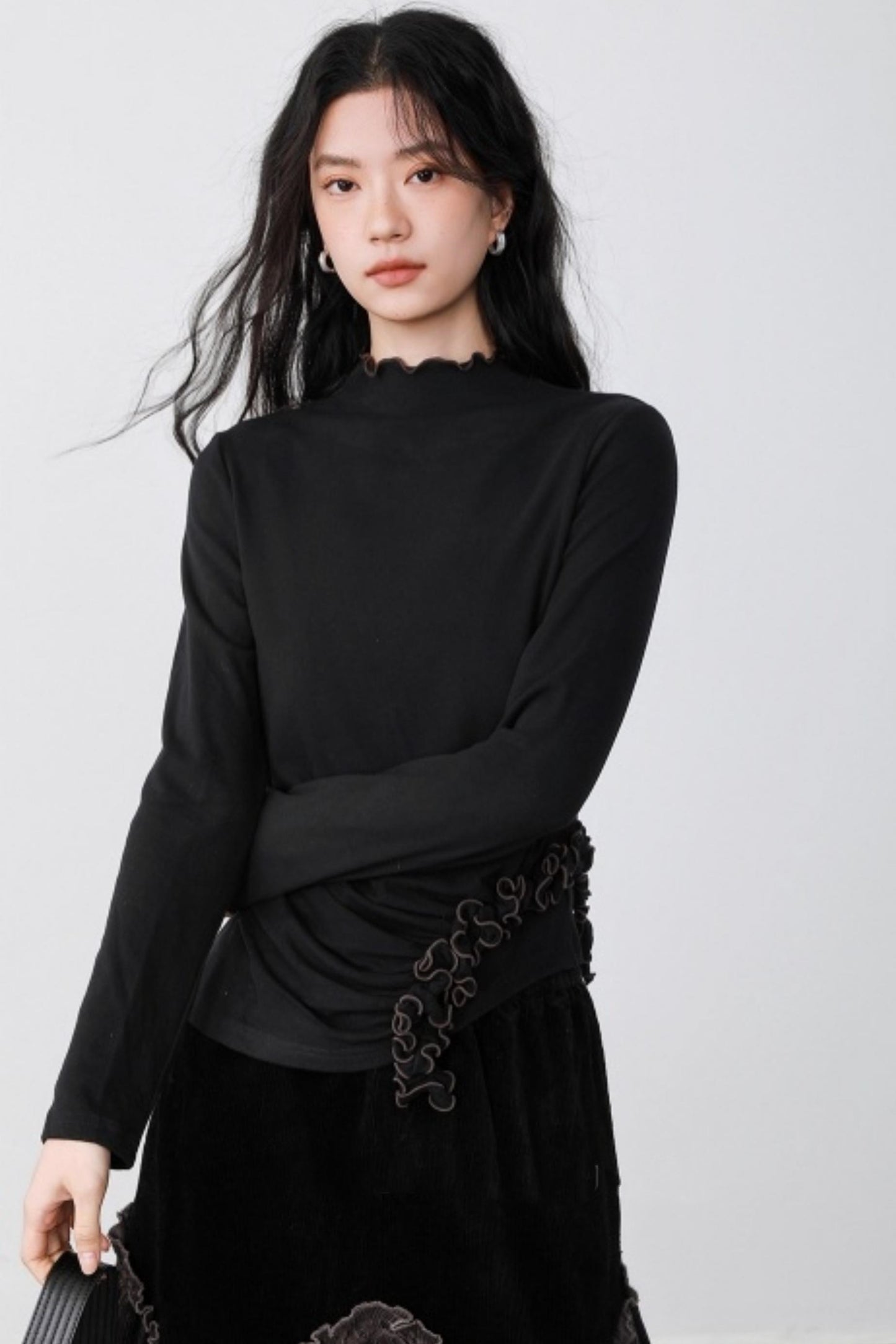Dark Night Ruffle Top