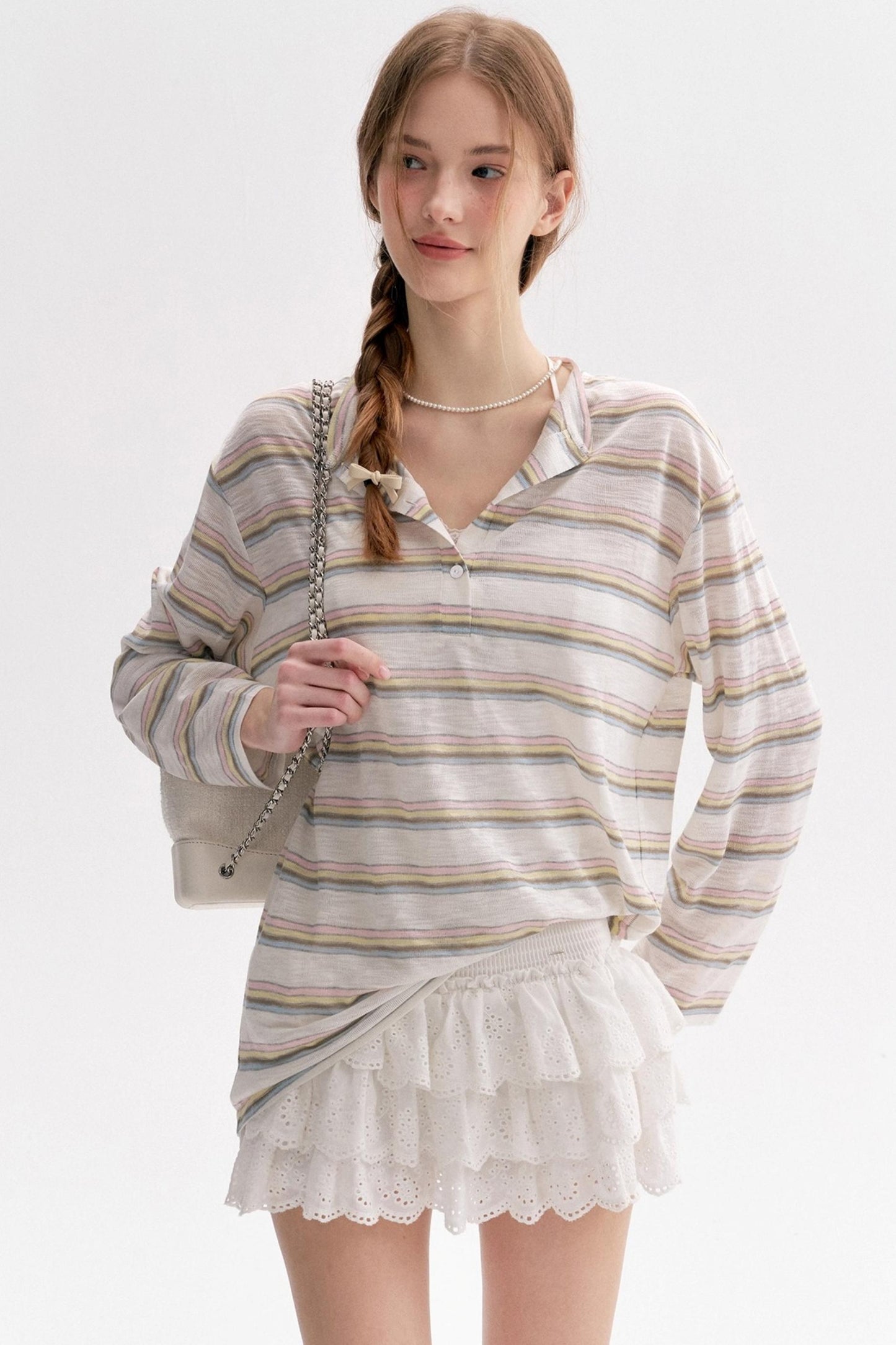 Lazy Painted Long Sleeve Polo Shirt