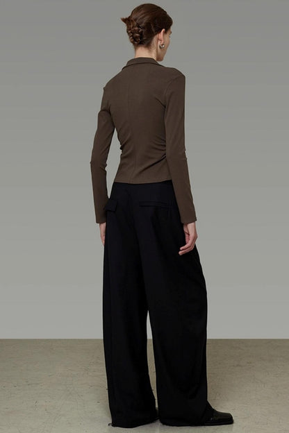 Waist Slimming V-Neck Knitted Sweater