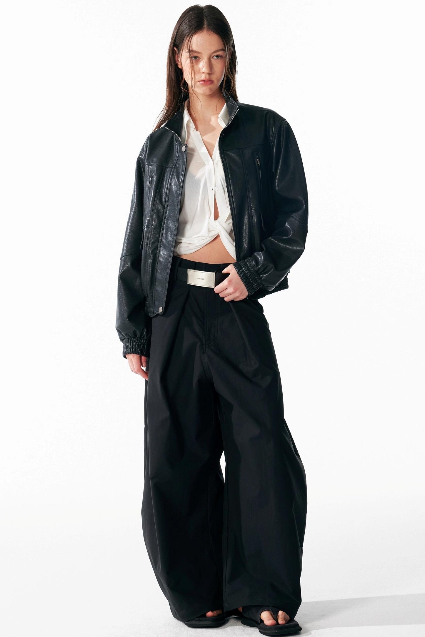 Vintage Texture Motorcycle Leather Jacket