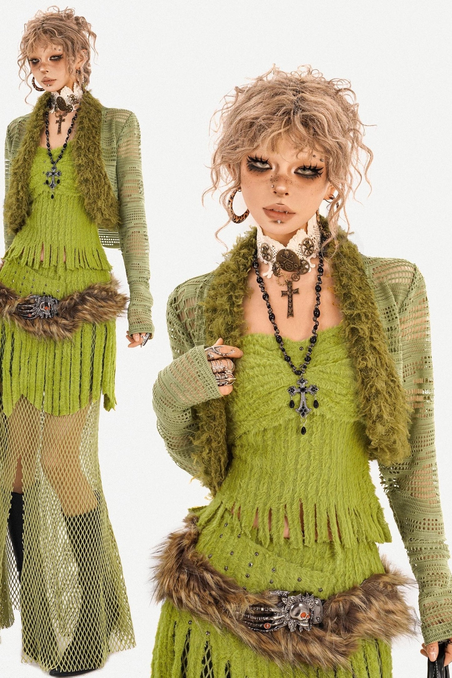 Ultra-Avant-Garde Frayed Cardigan