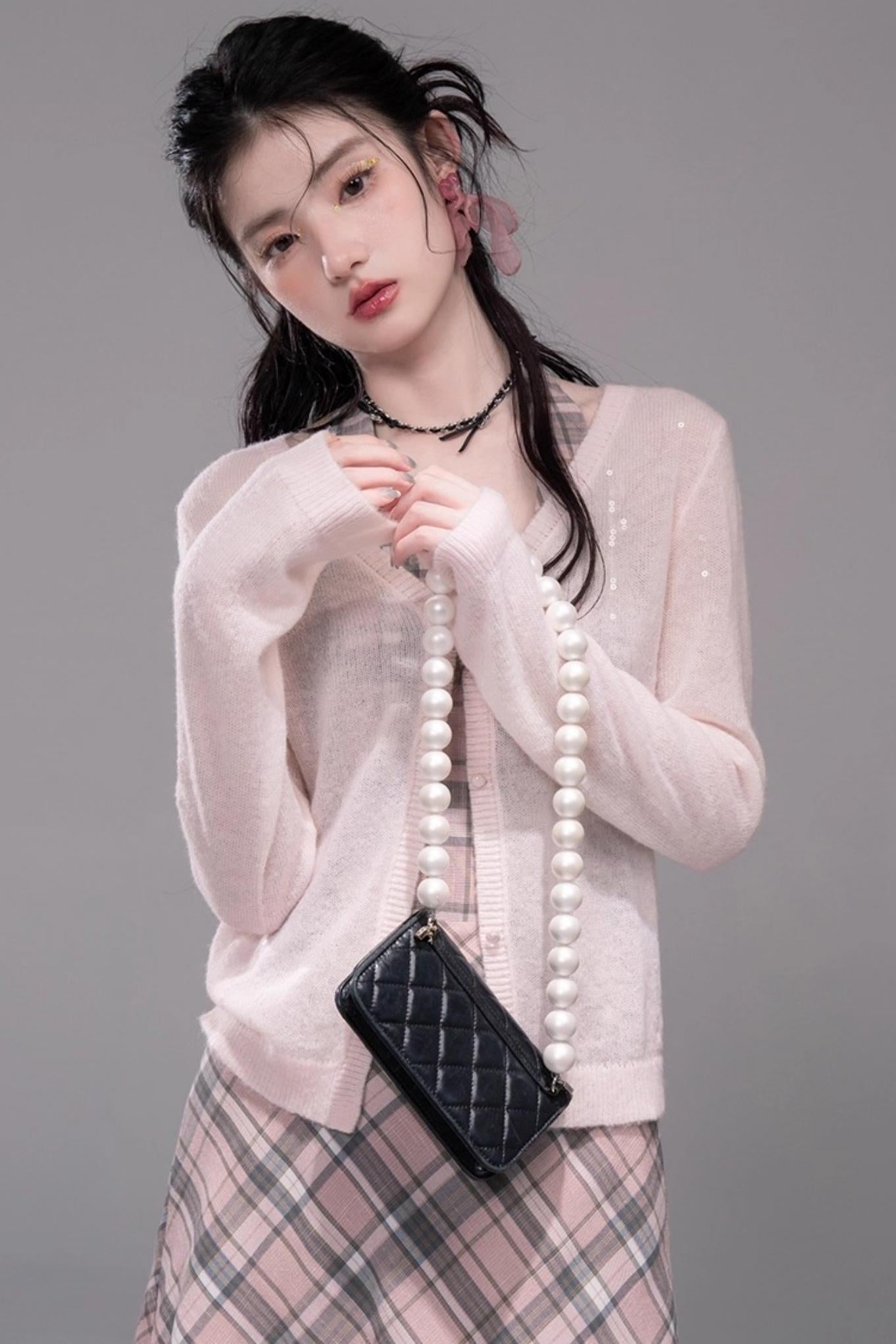 Gentle Cherry Pink Bias Skirt Dress