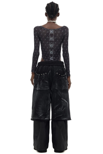 Moon Low Waist Straight Leg Pants