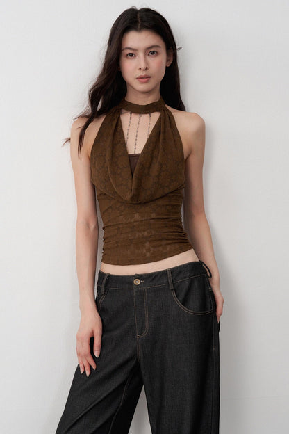 Lightweight Jacquard Swing Camisole