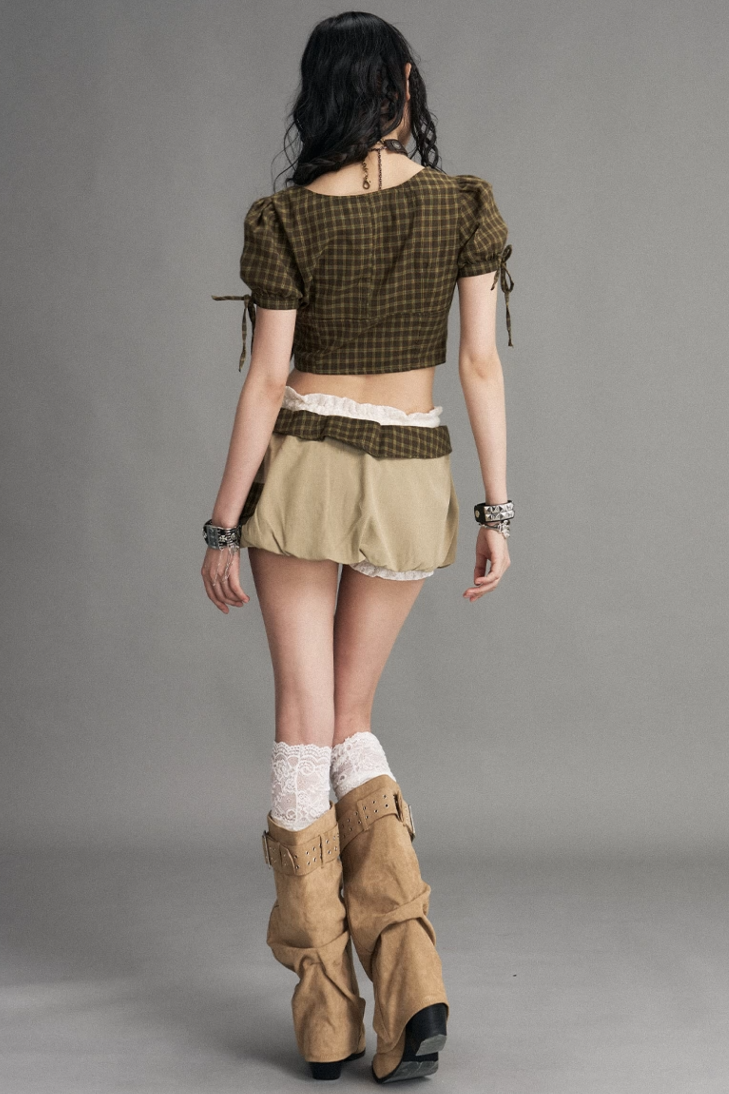 Retro Patchwork Floral Skirt