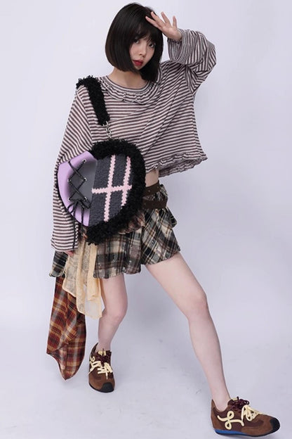 Graffiti Patchwork Heart Bag