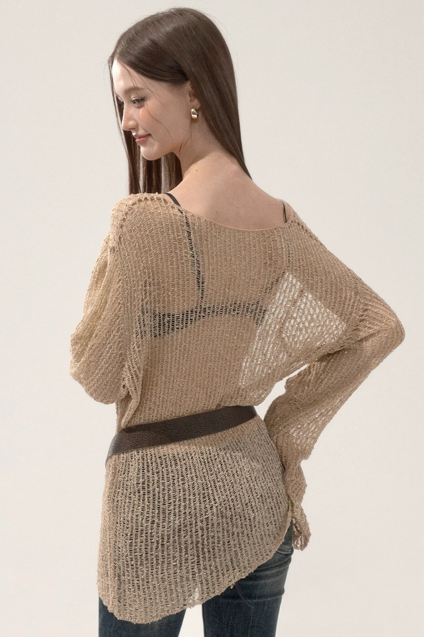 Knitted Mesh Blouse