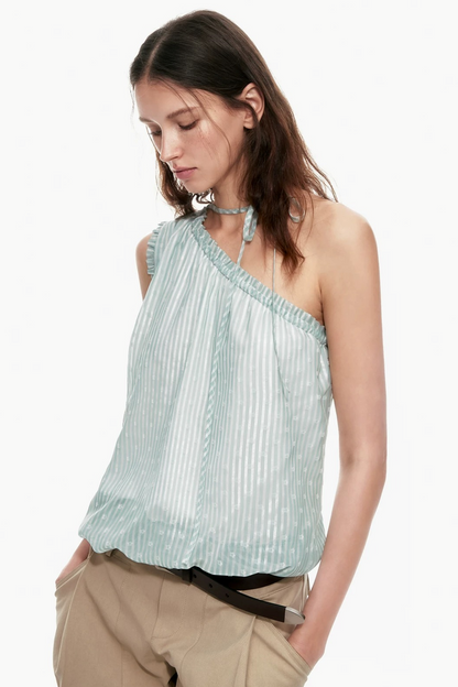 Mint Green Asymmetrical Top
