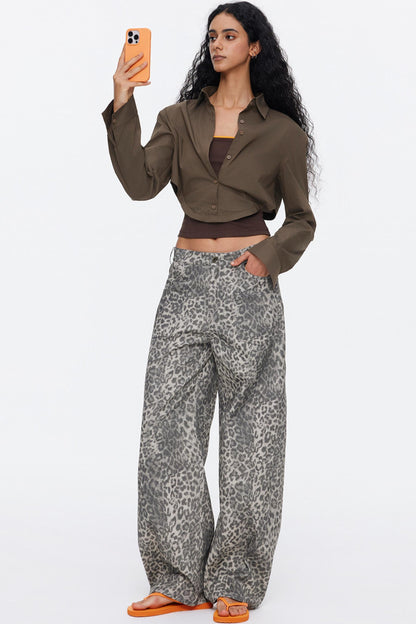 Contrasting Color Oversized Shirt