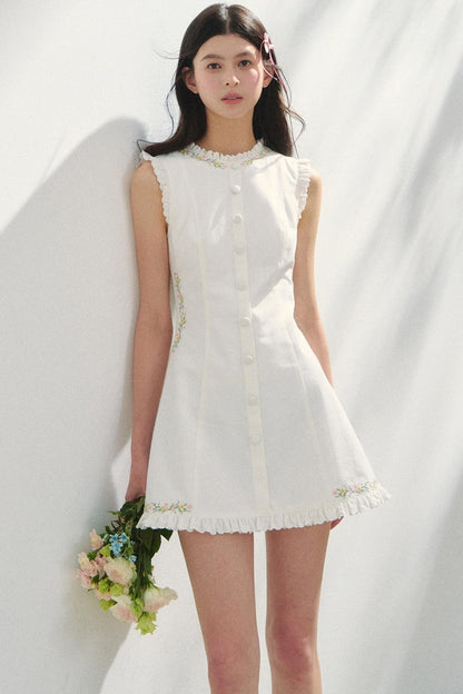 Floral Embroidered Summer Dress