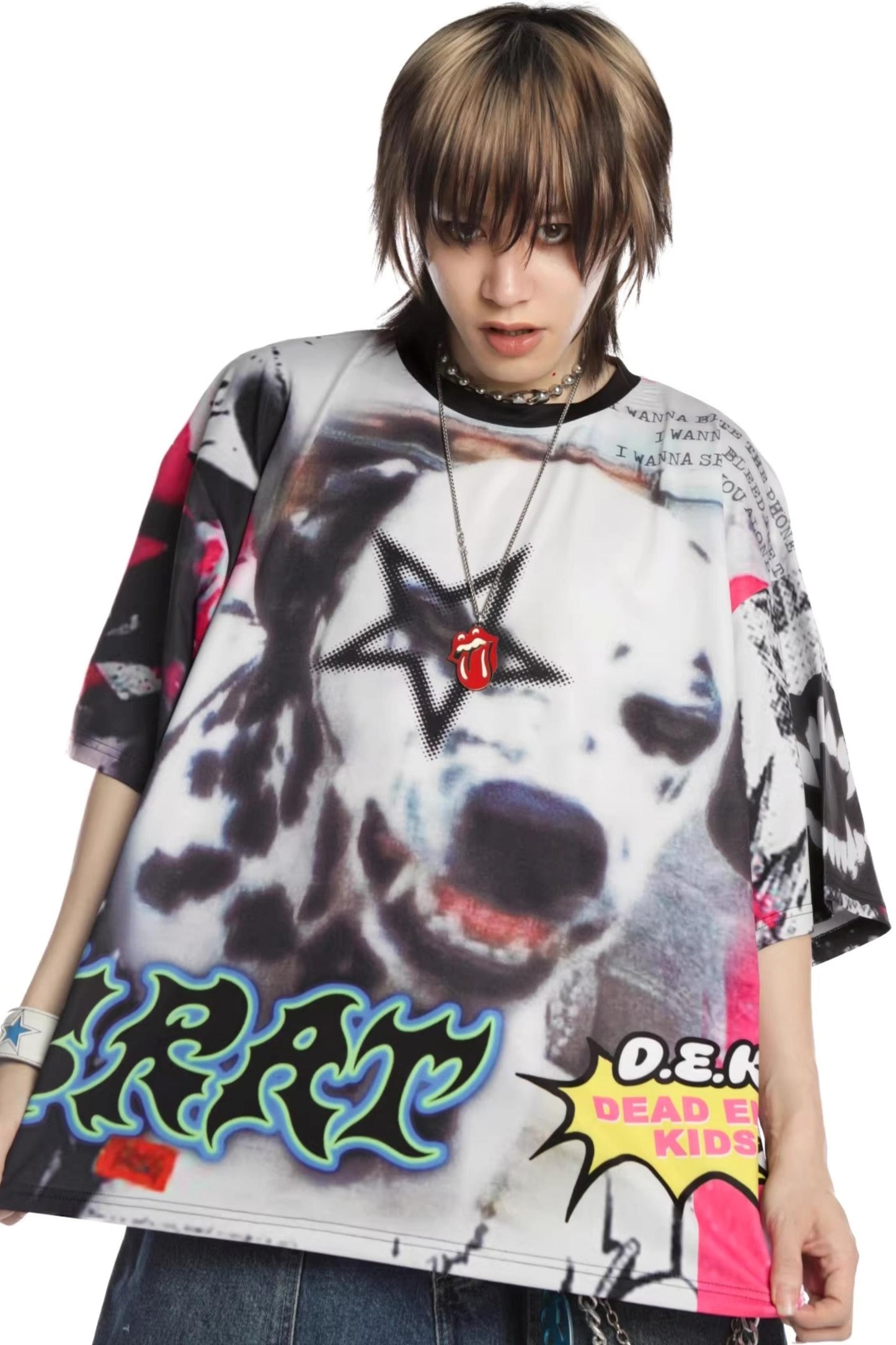 Graffiti Print Oversized T-Shirt