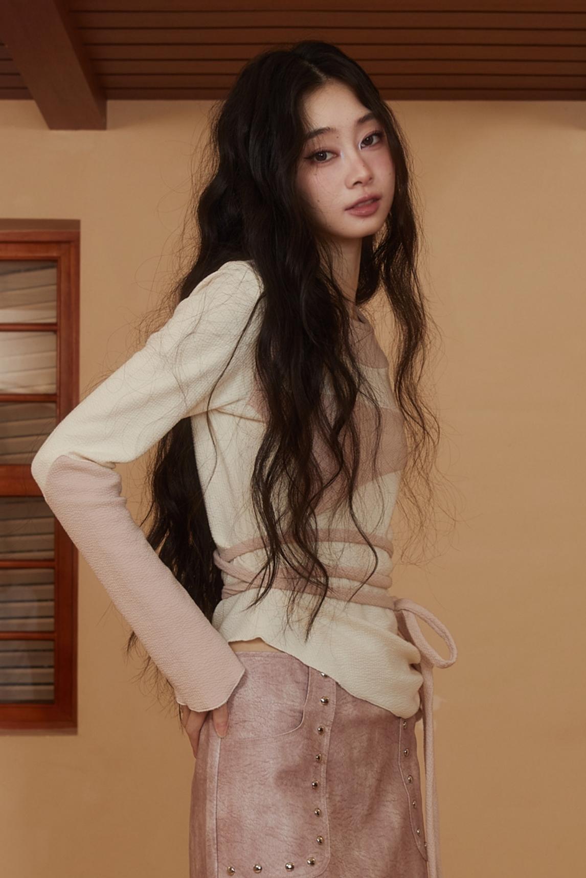 Luxury White Pink Top