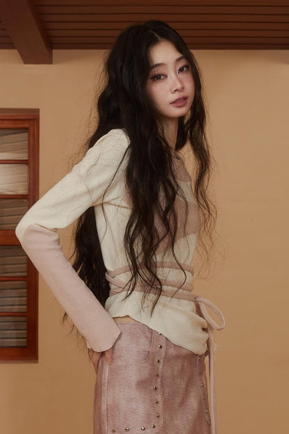 Luxury White Pink Top