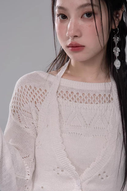 Translucent Cedar Apricot Vest Set