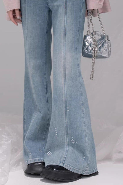 Starlight Blue Rhinestone Jeans