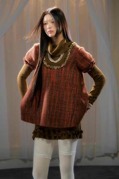 Tweed Bow-Detail Two-Piece Set