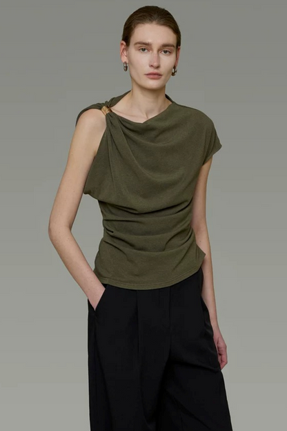 Unspoken Twist Knot Blouse