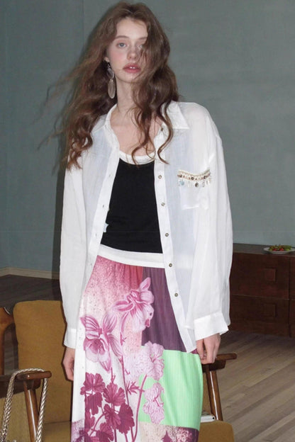 Neoclassical Vintage Knit Skirt