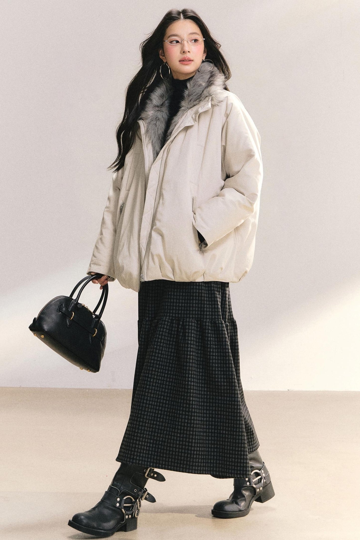 Furry Lined Cotton Jacket