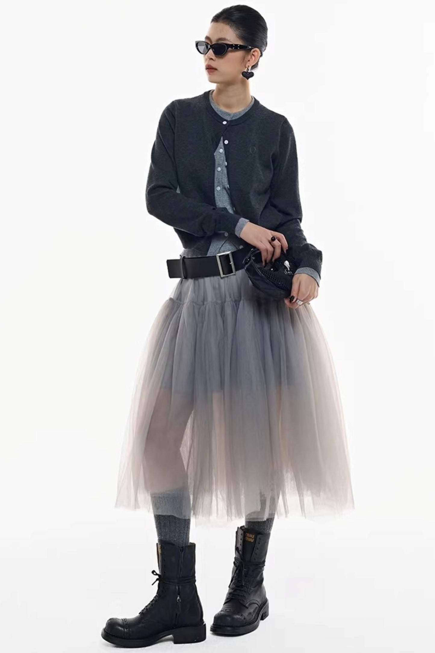 Holiday Edition Smoky Gray Tulle Skirt