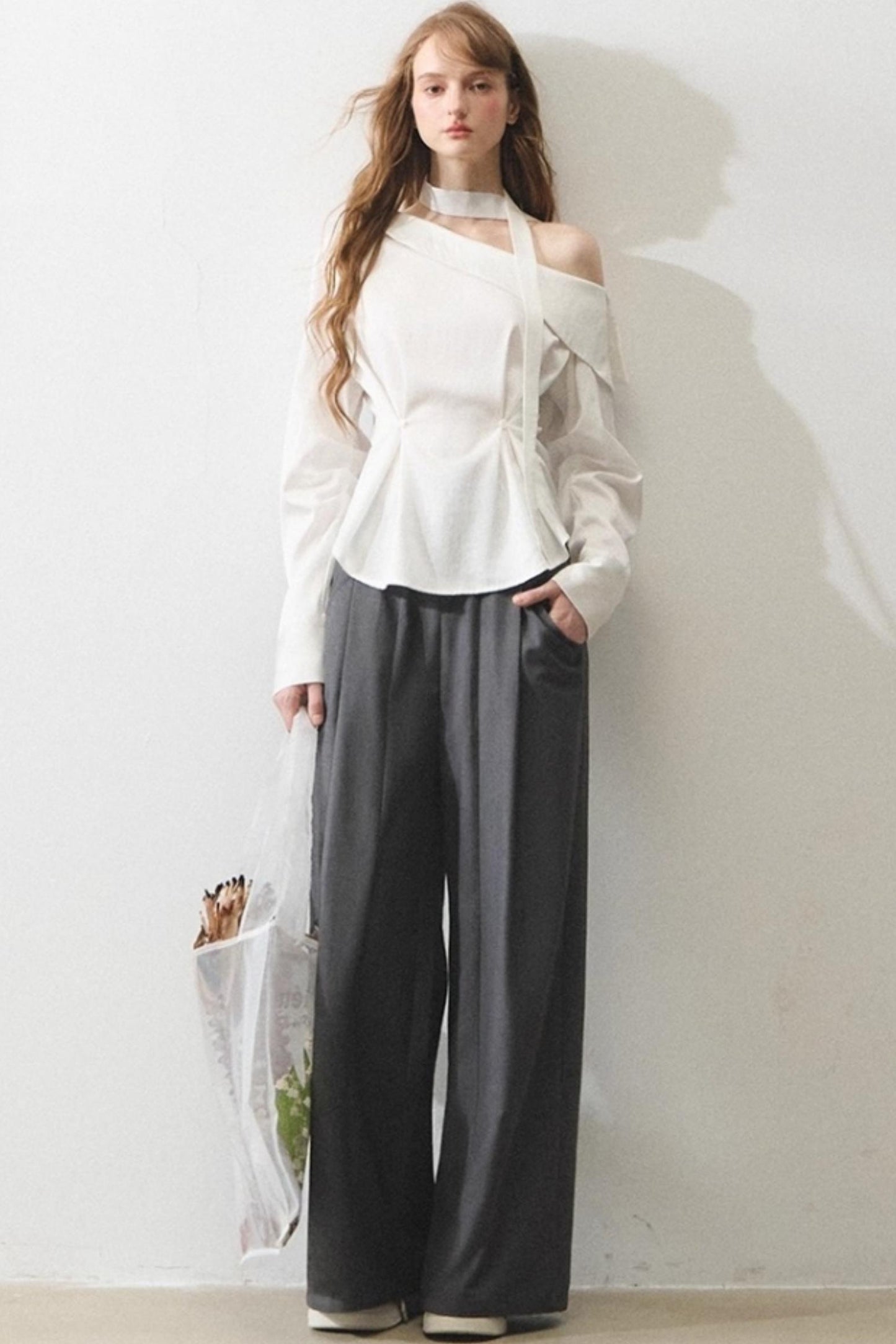 Mint Asymmetrical Shirt Set-Up