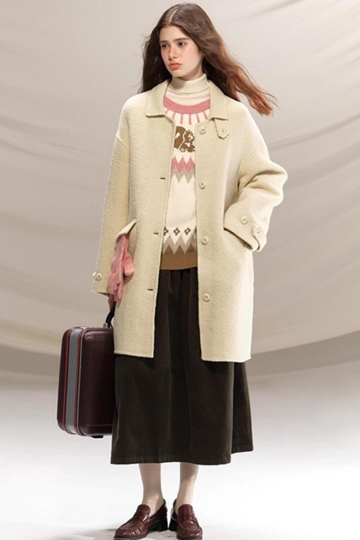 Peach Pinecone Wool Sweater