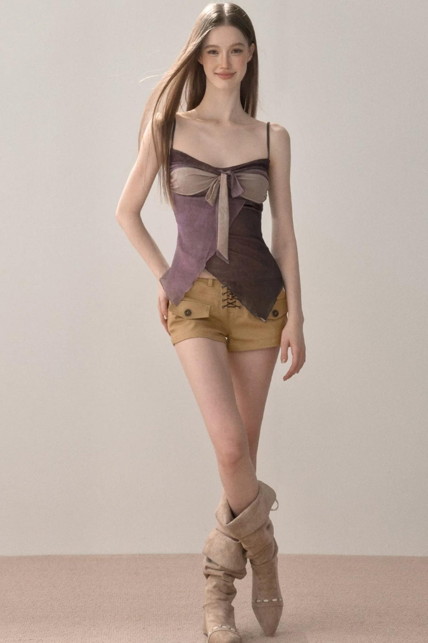 Color-Block Patchwork Camisole