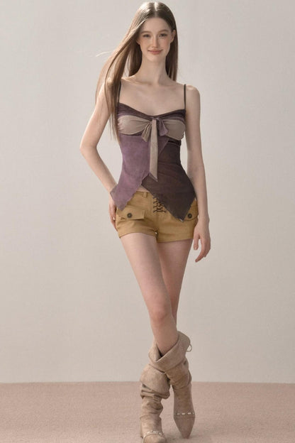 Color-Block Patchwork Camisole
