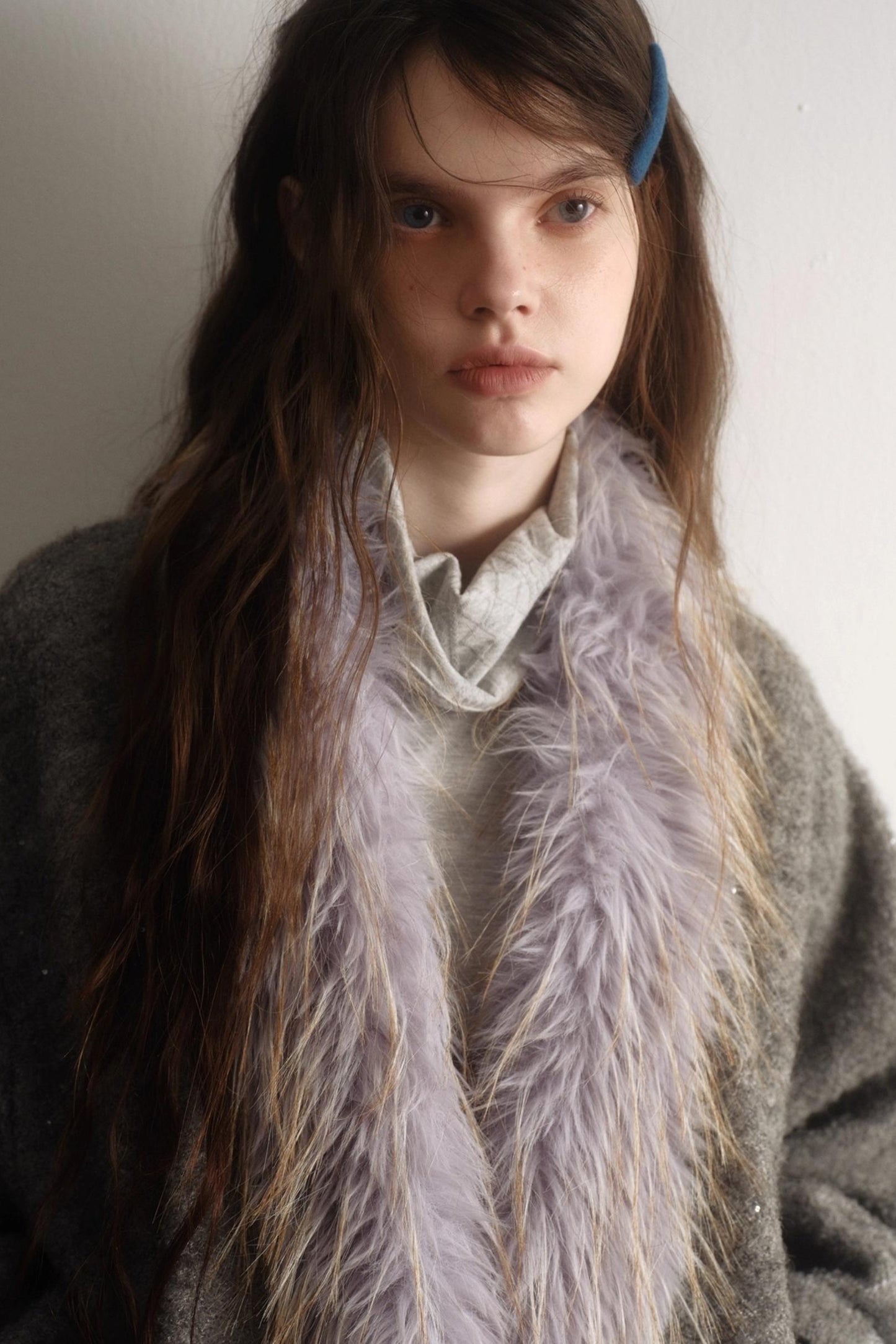 Gray Wool Batwing Coat