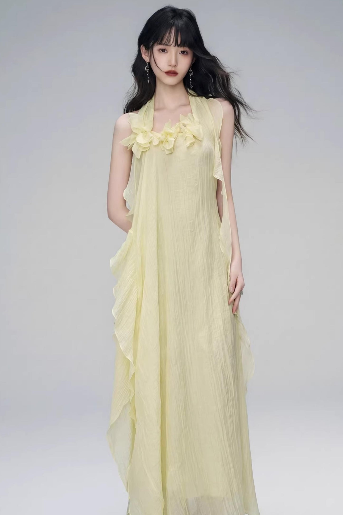 Halter Neck Design Long Dress