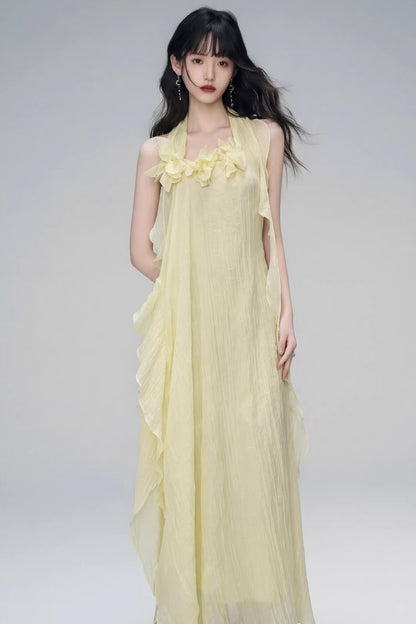 Halter Neck Design Long Dress
