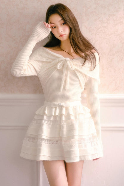 One-Shoulder Knit Top