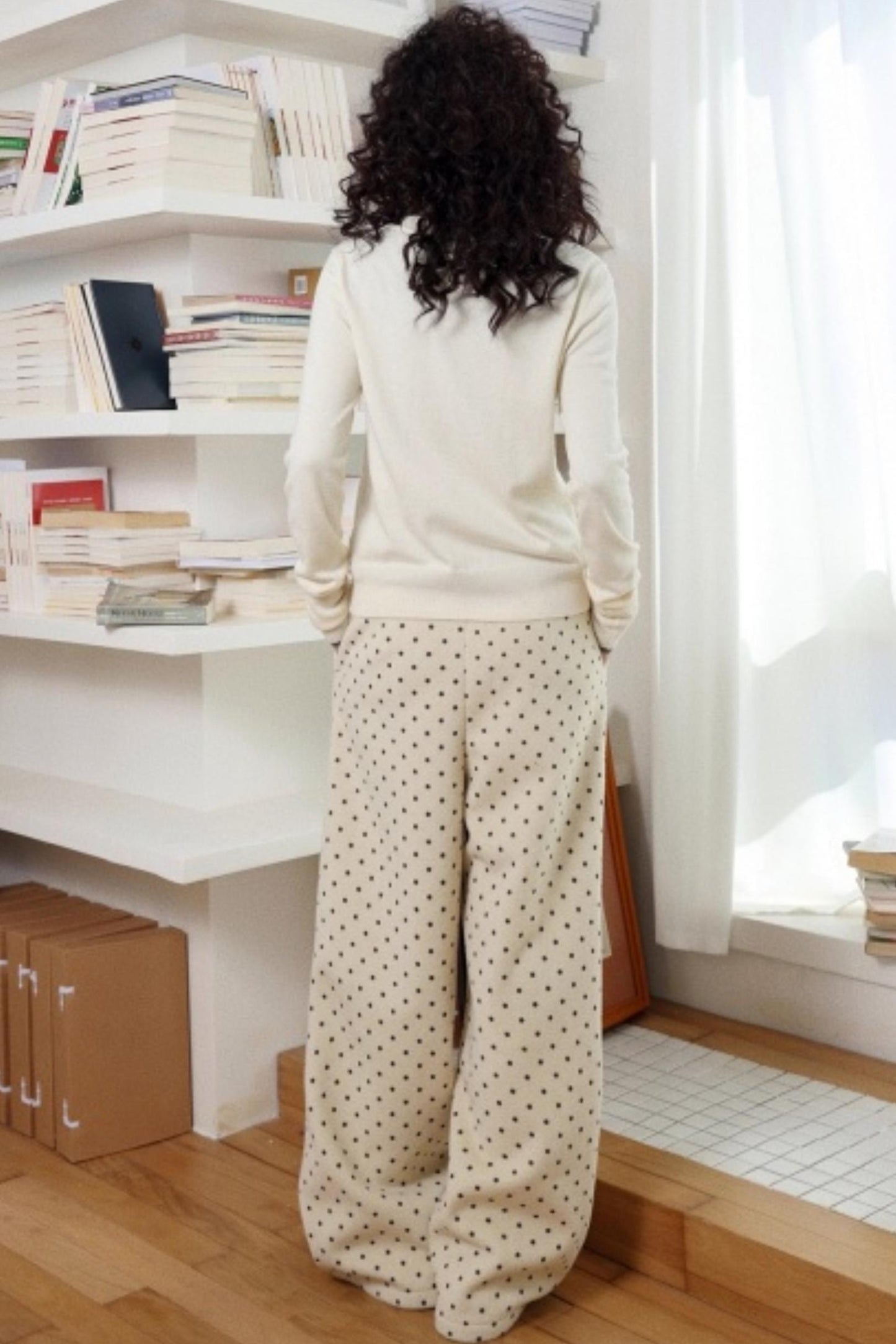 Polka Dot Woolen Pants