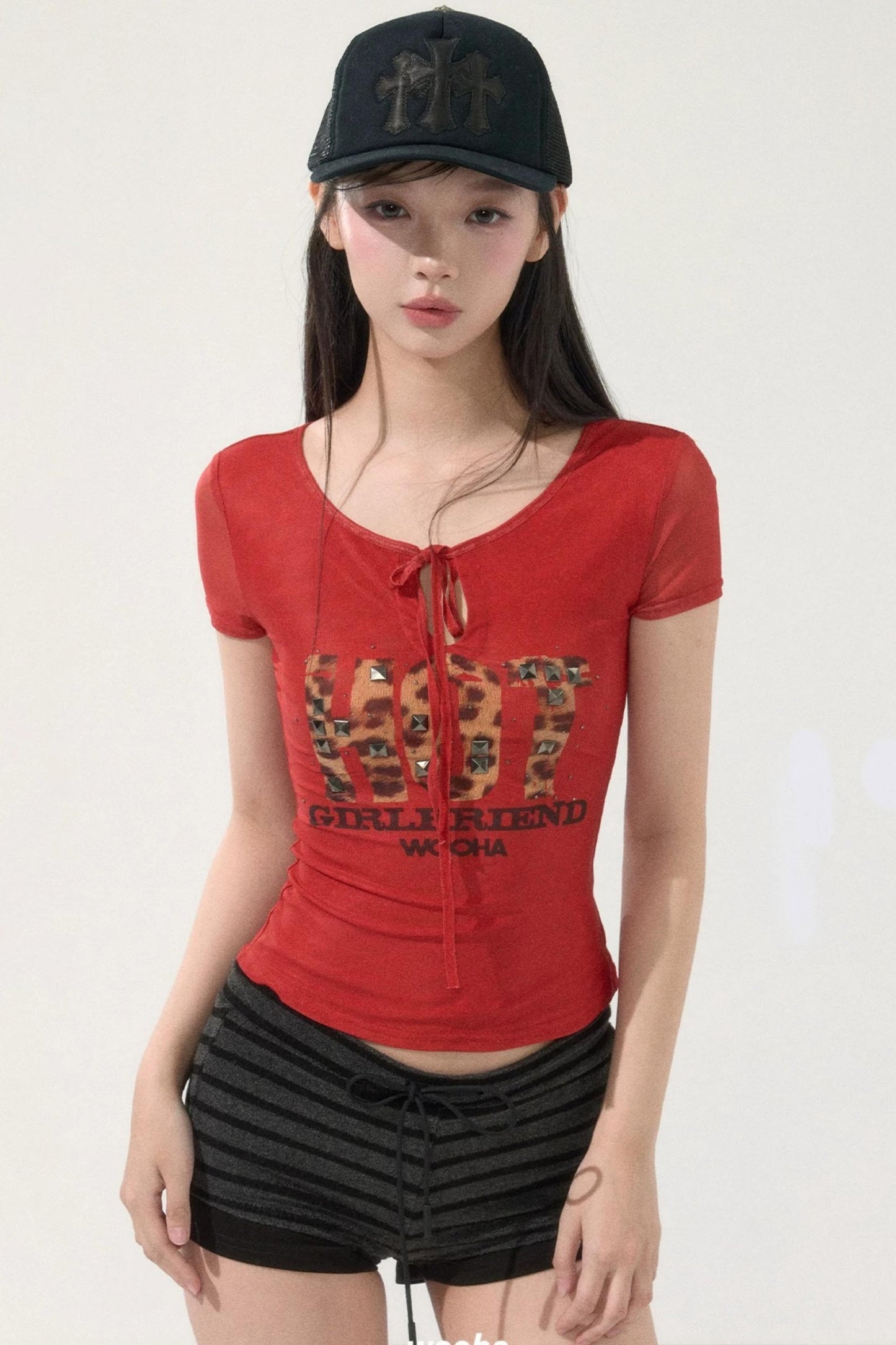 Spicy Print Cutout T-Shirt