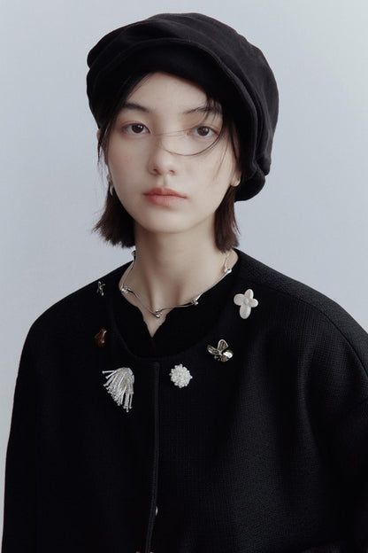 Deconstructing Linen Newsboy Hat