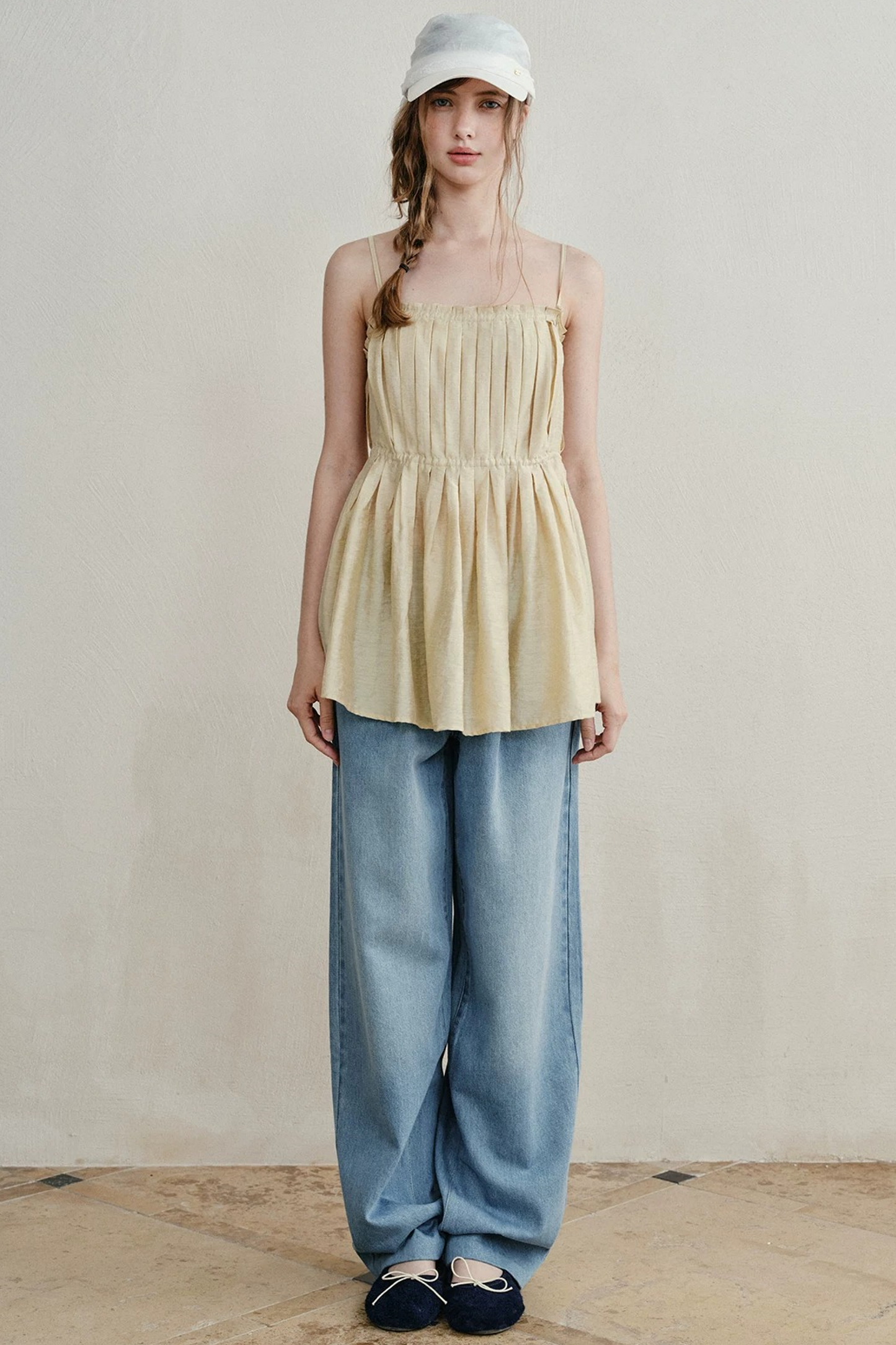 Romantic French Pleated Lace Dress