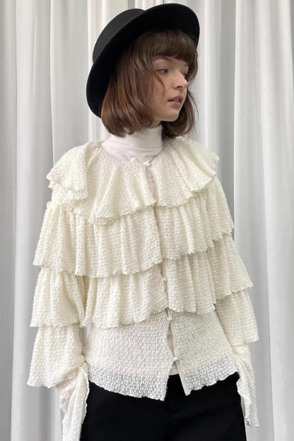 Autumn White Knit Cardigan