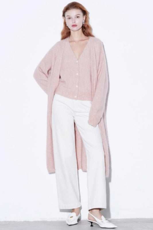 Mohair Sheep Wool Coat Vest Set-Up