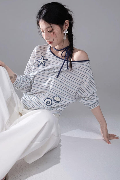 Off-Shoulder Starfish T-Shirt