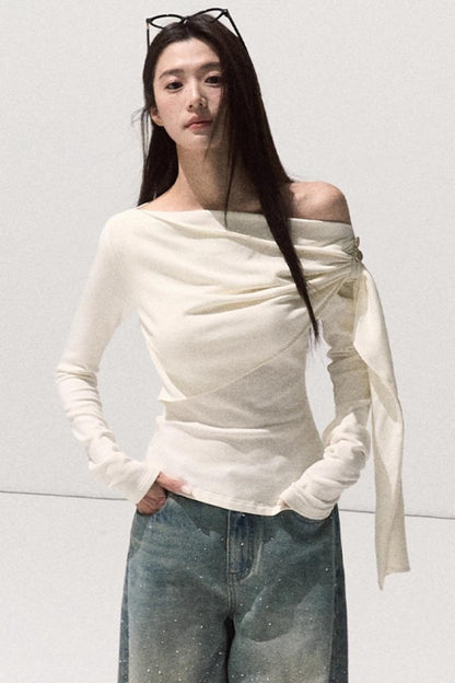 Wrap-Around Knit Sweater