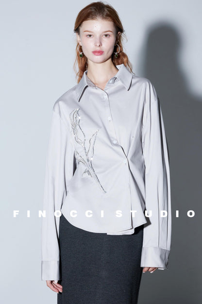 Sophisticated Hand-Embroidered Shirt