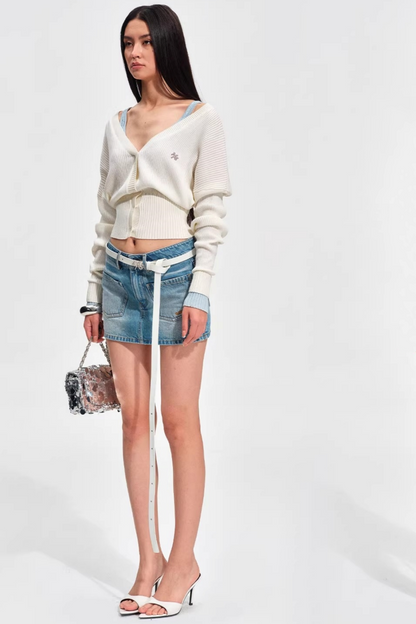 Color-Blocked Knit Cardigan