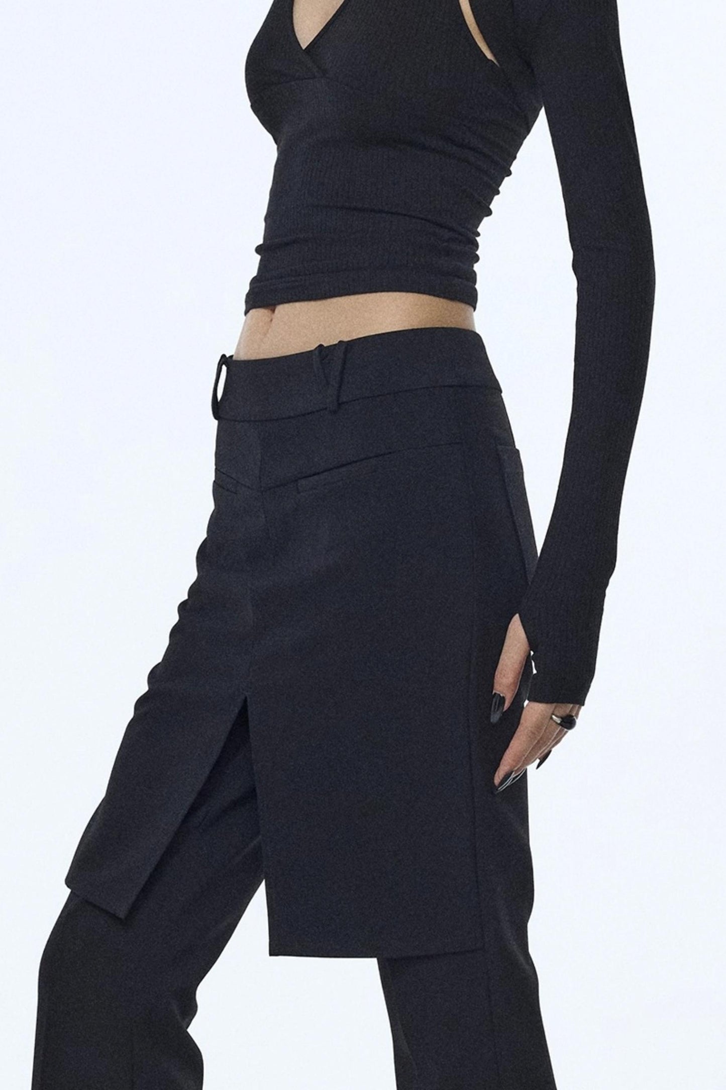 Winter Slim Black Trousers
