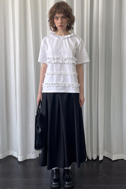 Whimsical White Drawstring Tee