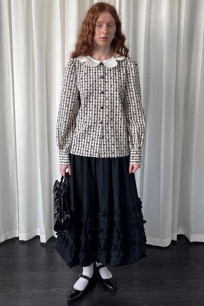 Puff Jacquard Plaid Shirt