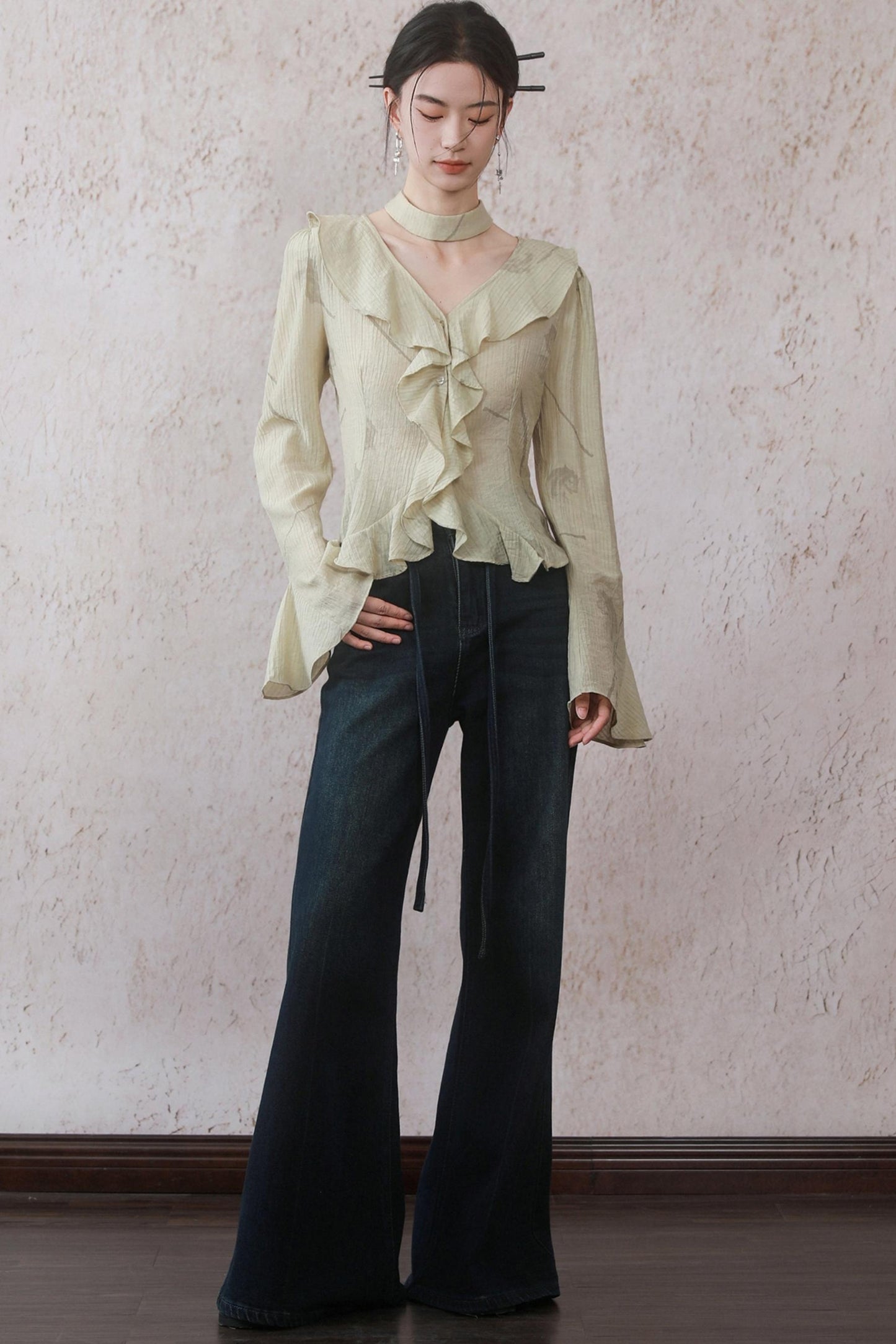 Malt Yellow Ruffle Top