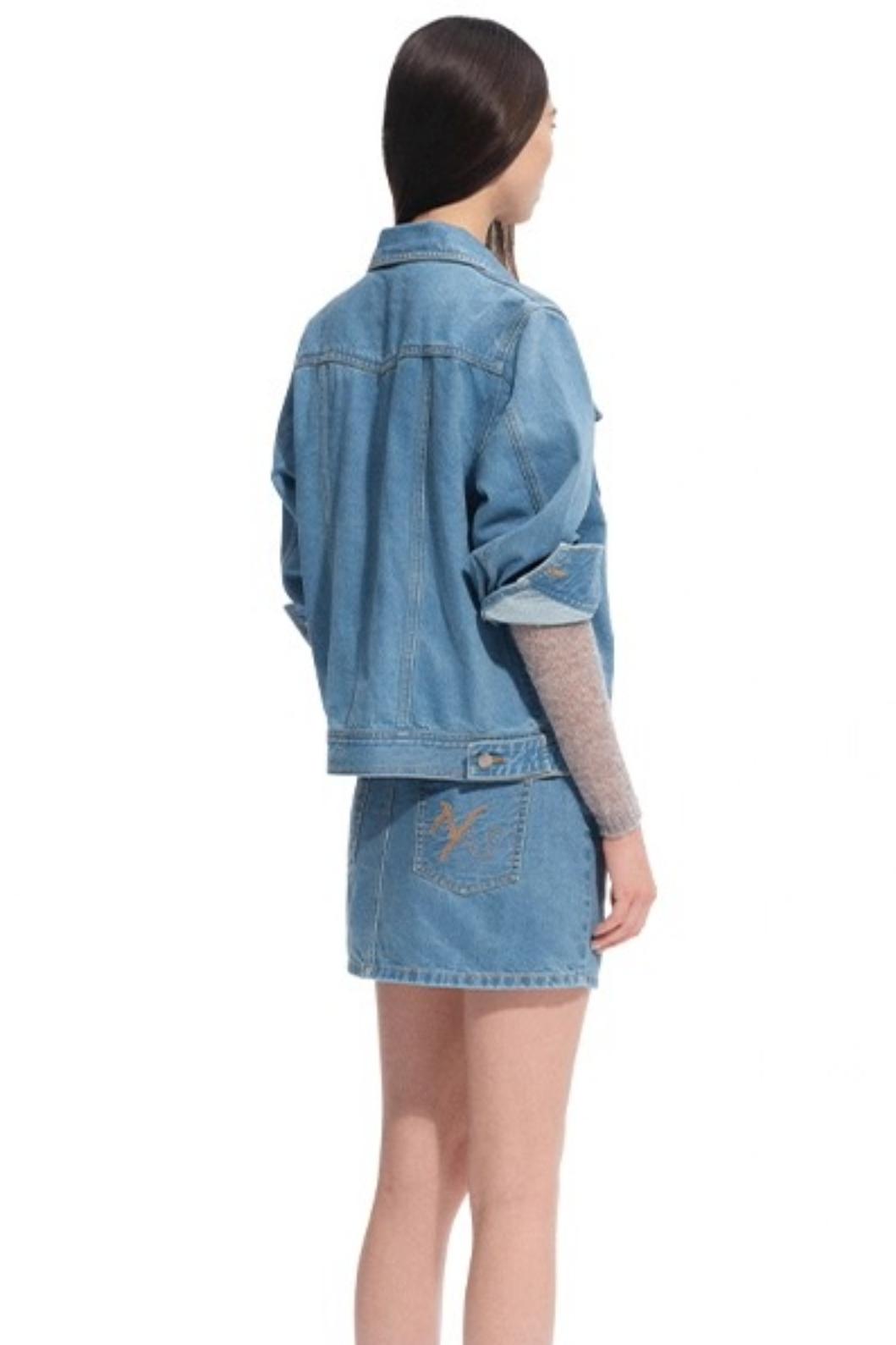 Red-eared Modern Denim Skirt